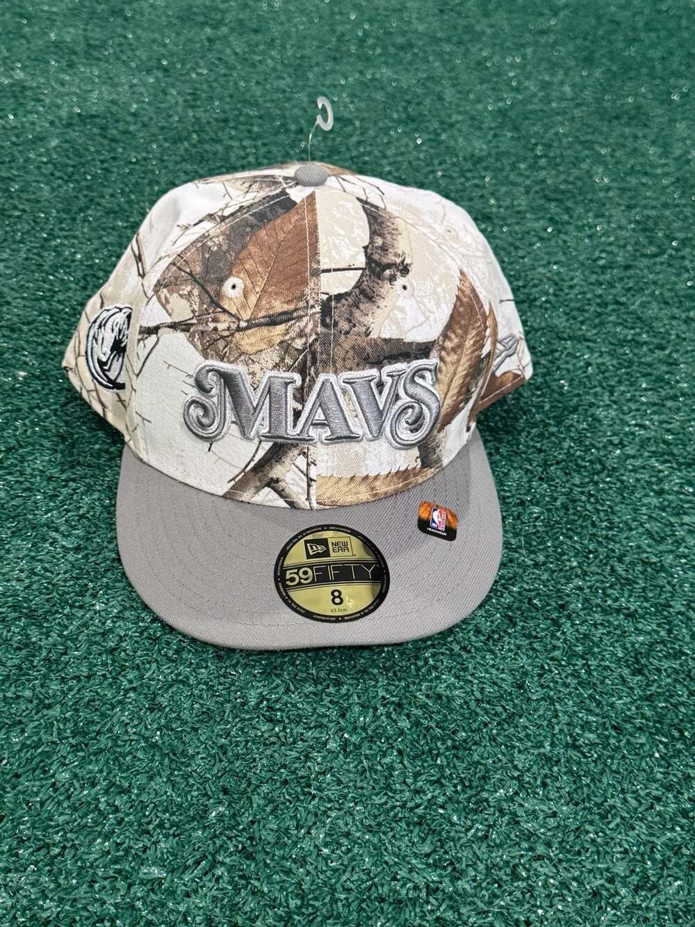 New Era Dallas Mavericks Realtree Camo 59FIFTY Fitted Hat Size 8